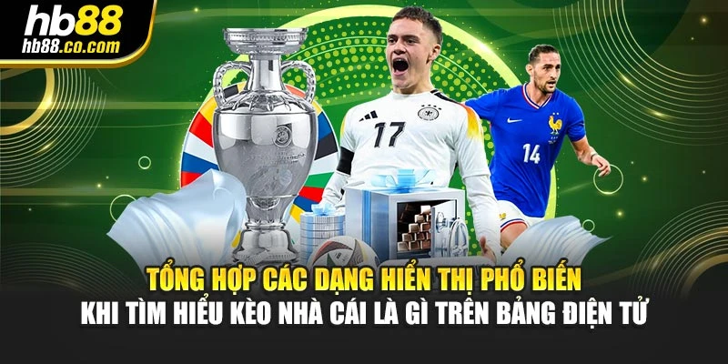 Tổng hợp các dạng hiển thị phổ biến khi tìm hiểu kèo nhà cái là gì trên bảng điện tử