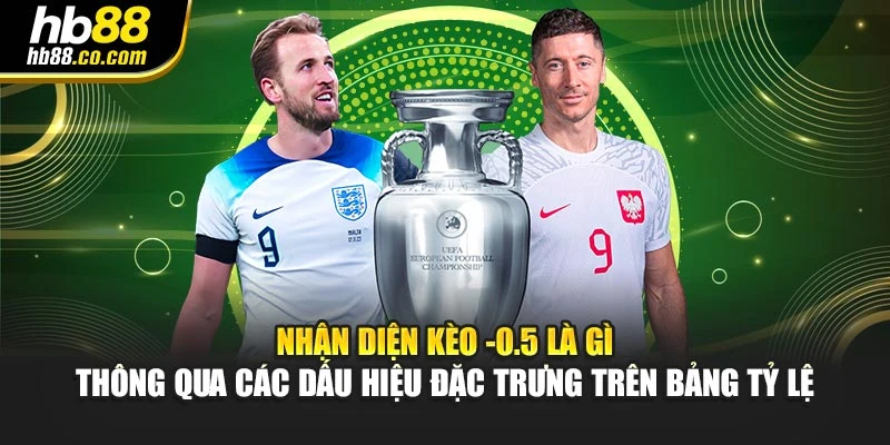 Nhận diện kèo -0.5 là gì thông qua các dấu hiệu đặc trưng trên bảng tỷ lệ
